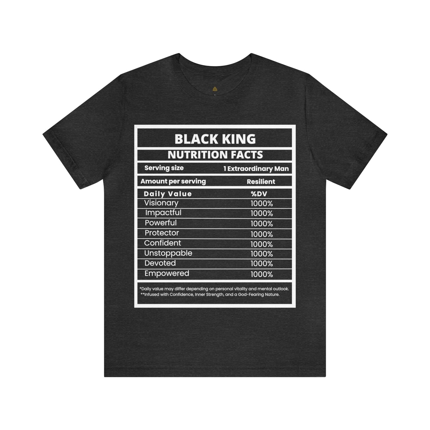 Black King Nutritional Facts T-Shirt