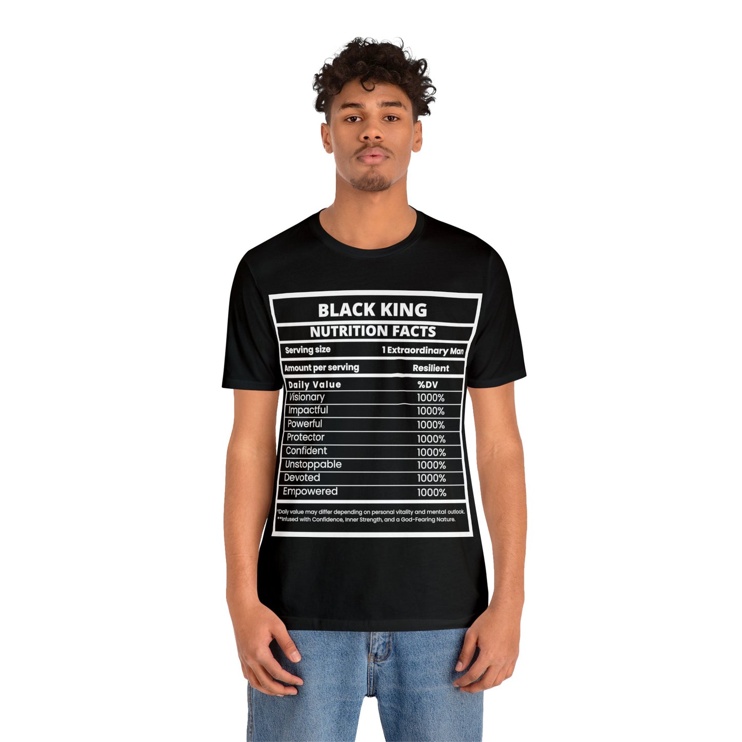 Black King Nutritional Facts T-Shirt