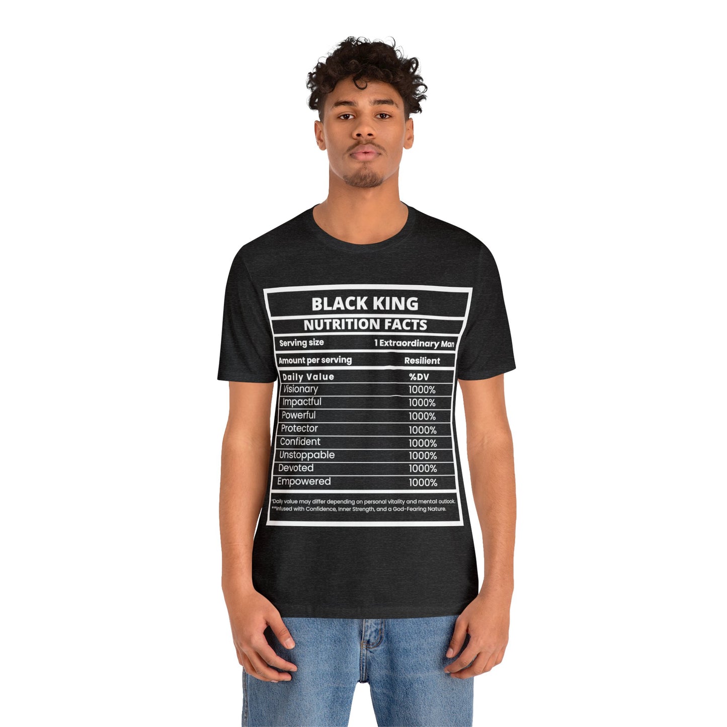 Black King Nutritional Facts T-Shirt