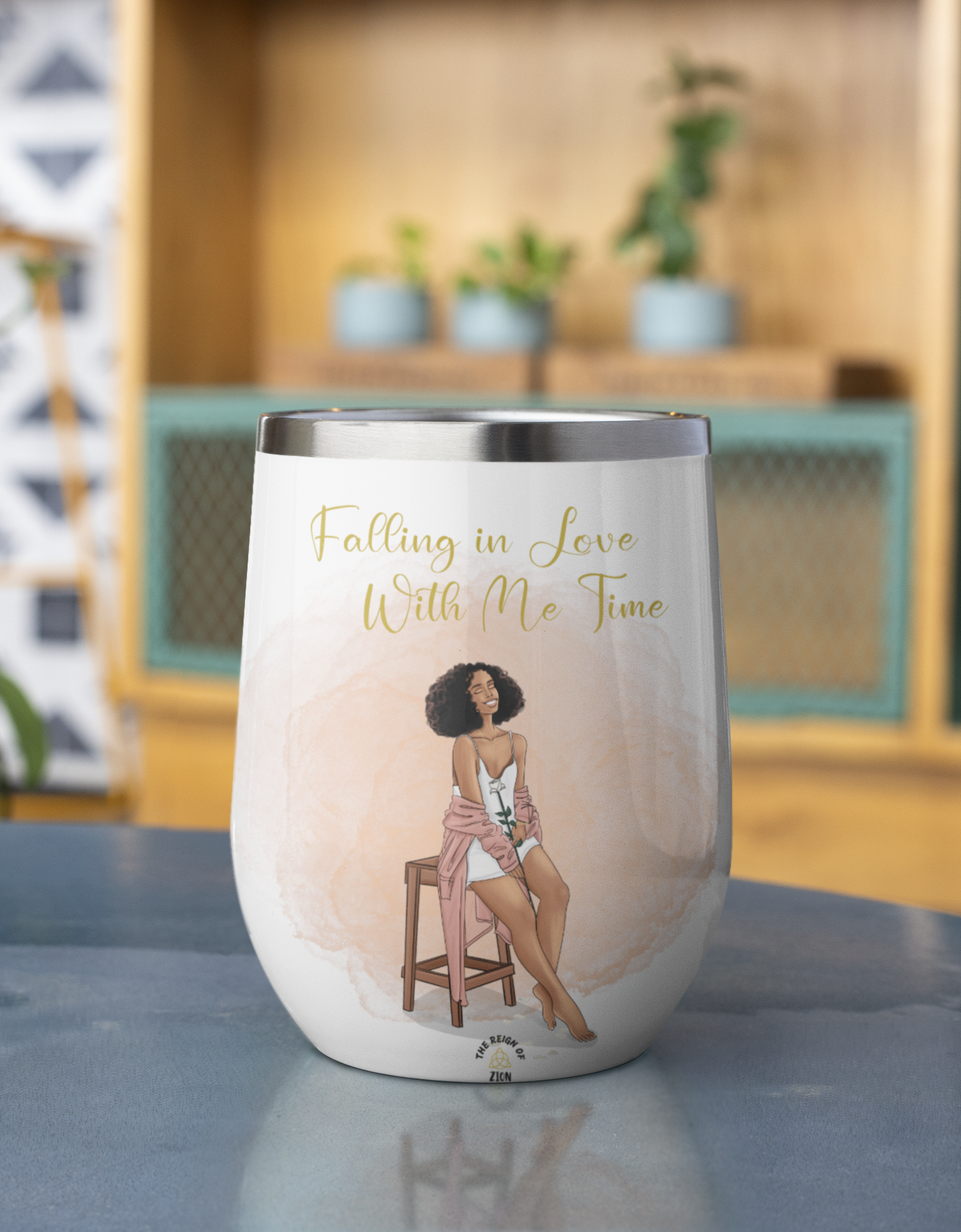 Falling In Love With Me Time- 12 oz Insulated Tumbler Pink
