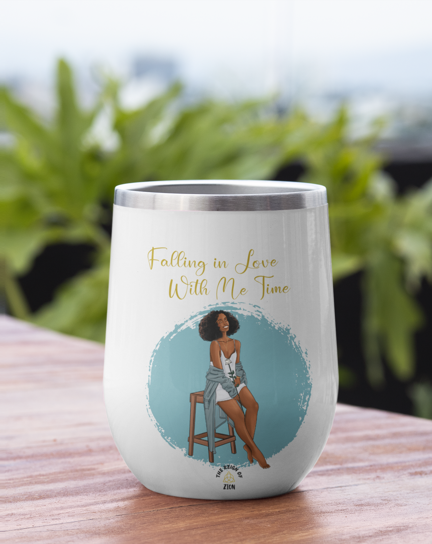 Falling In Love With Me Time- 12 oz Insulated Tumbler Pink