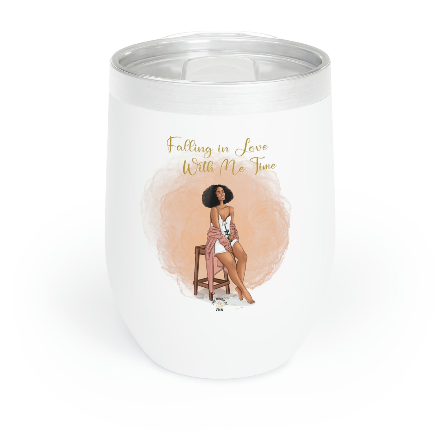 Falling In Love With Me Time- 12 oz Insulated Tumbler Pink