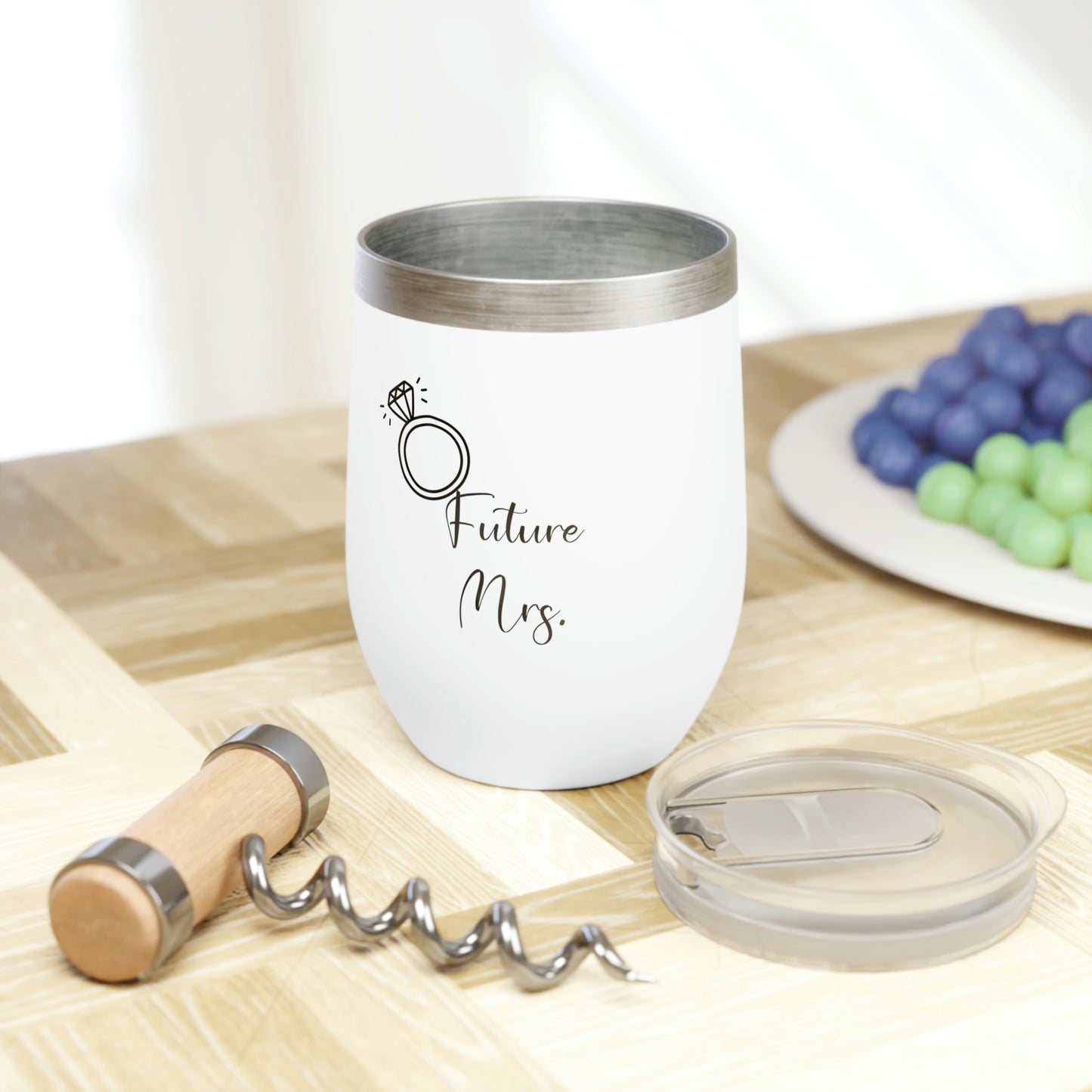 Future Mrs. Good For-Wine Tumbler Black