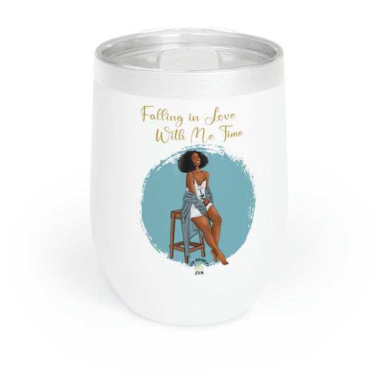 Falling In Love With Me Time- 12 oz Insulated Tumbler Blue