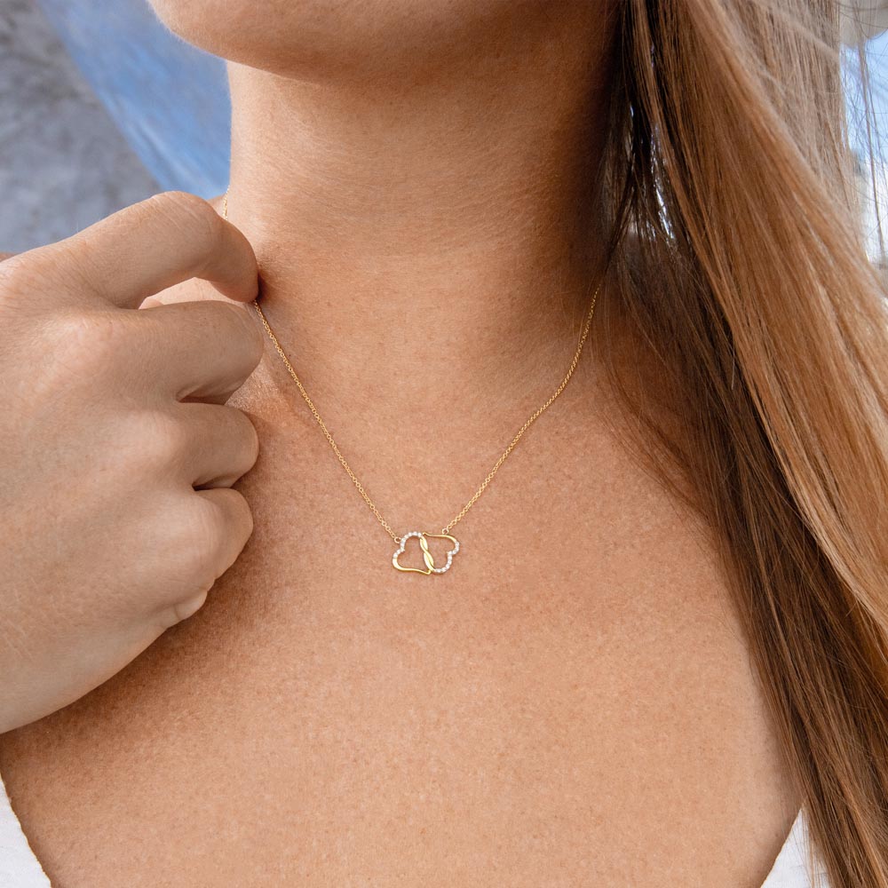 Double Heart Necklace Agape Love