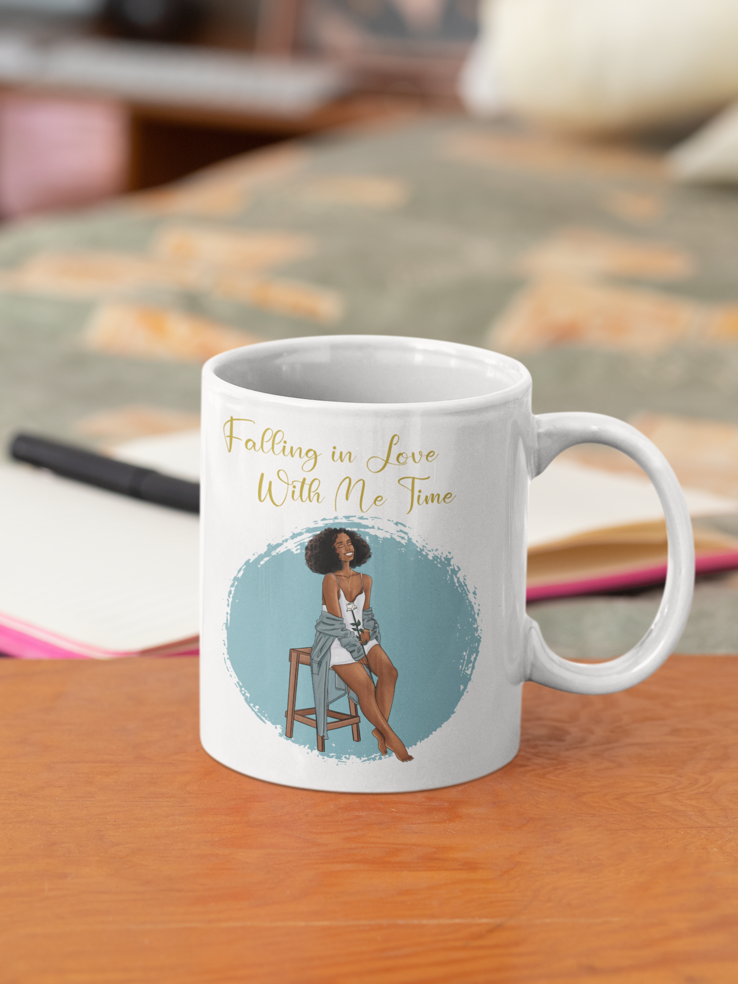 Falling In Love with Me Time- Pink Mug