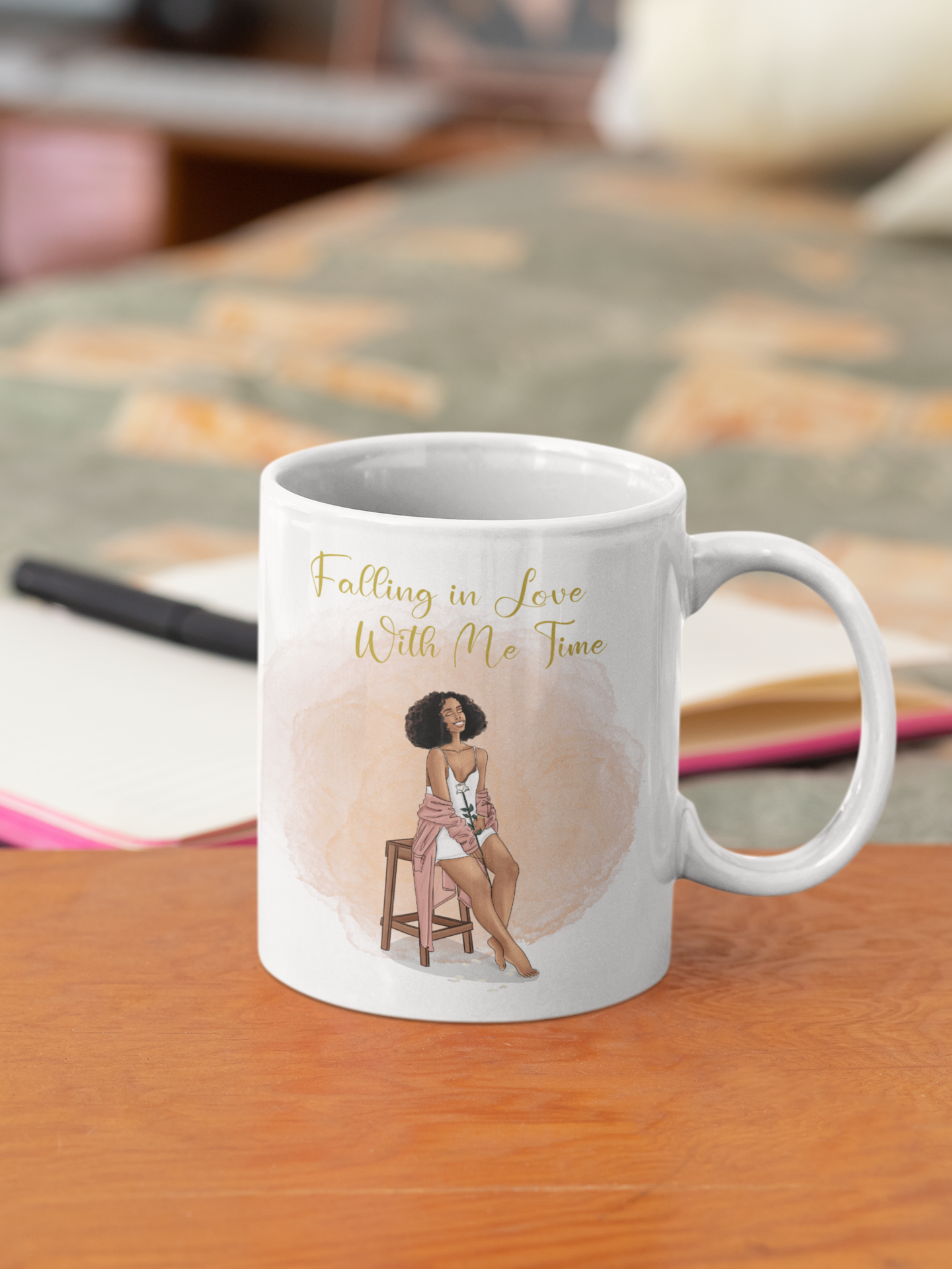 Falling In Love with Me Time- Pink Mug